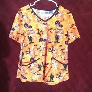Halloween scrubs top